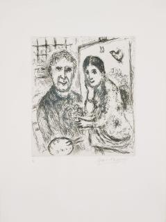 Marc Chagall - Le Peintre au Chevalet.