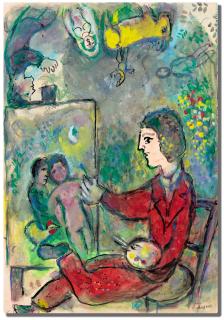 Marc Chagall - Le Peintre En Costume Marron
