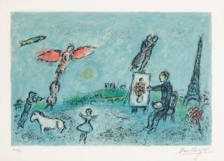 Marc Chagall - Le Peintre et Son Double (2e État)