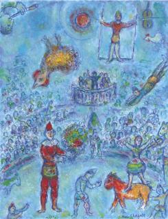Marc Chagall - Le petit cirque bleu