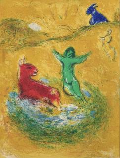 Marc Chagall - Le piège à loups (The Wolf Pit), from Daphnis et Chloé (M. 312; See C. Bks. 46)