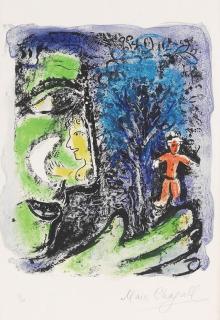 Marc Chagall - Le Profil et l\'enfant rouge