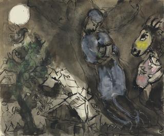 Marc Chagall - Le Rabbin Au Village