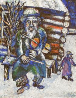 Marc Chagall - Le Violoniste ou Le violoniste sur le banc