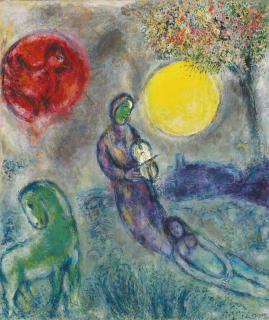 Marc Chagall - Le Violoniste Sous La Lune