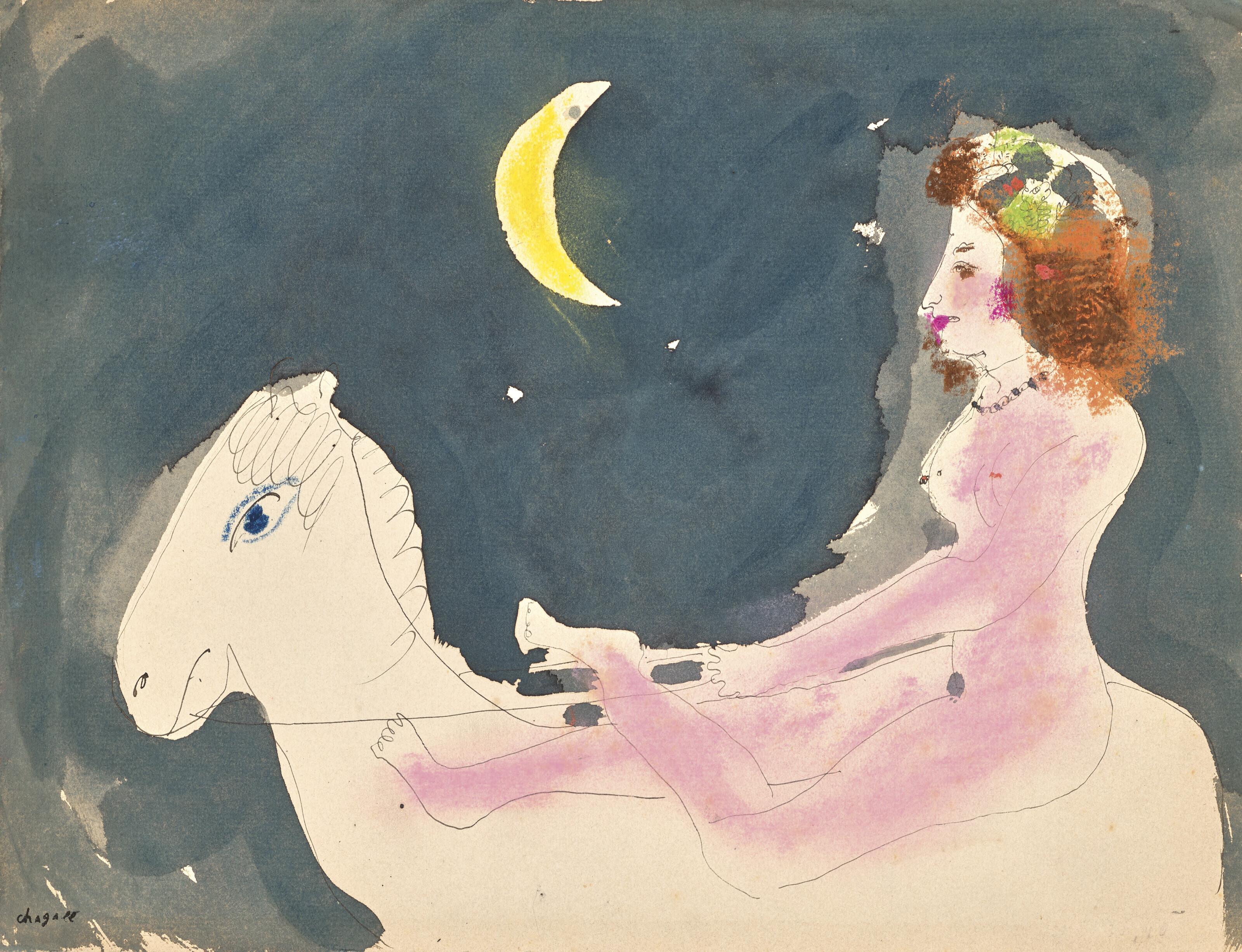 Marc Chagall - L\'écuyère dans la nuit