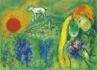 Marc Chagall - Les Amoureux De Vence