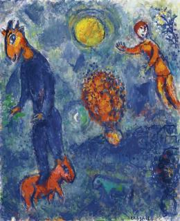 Marc Chagall - Les deux ânes au soleil