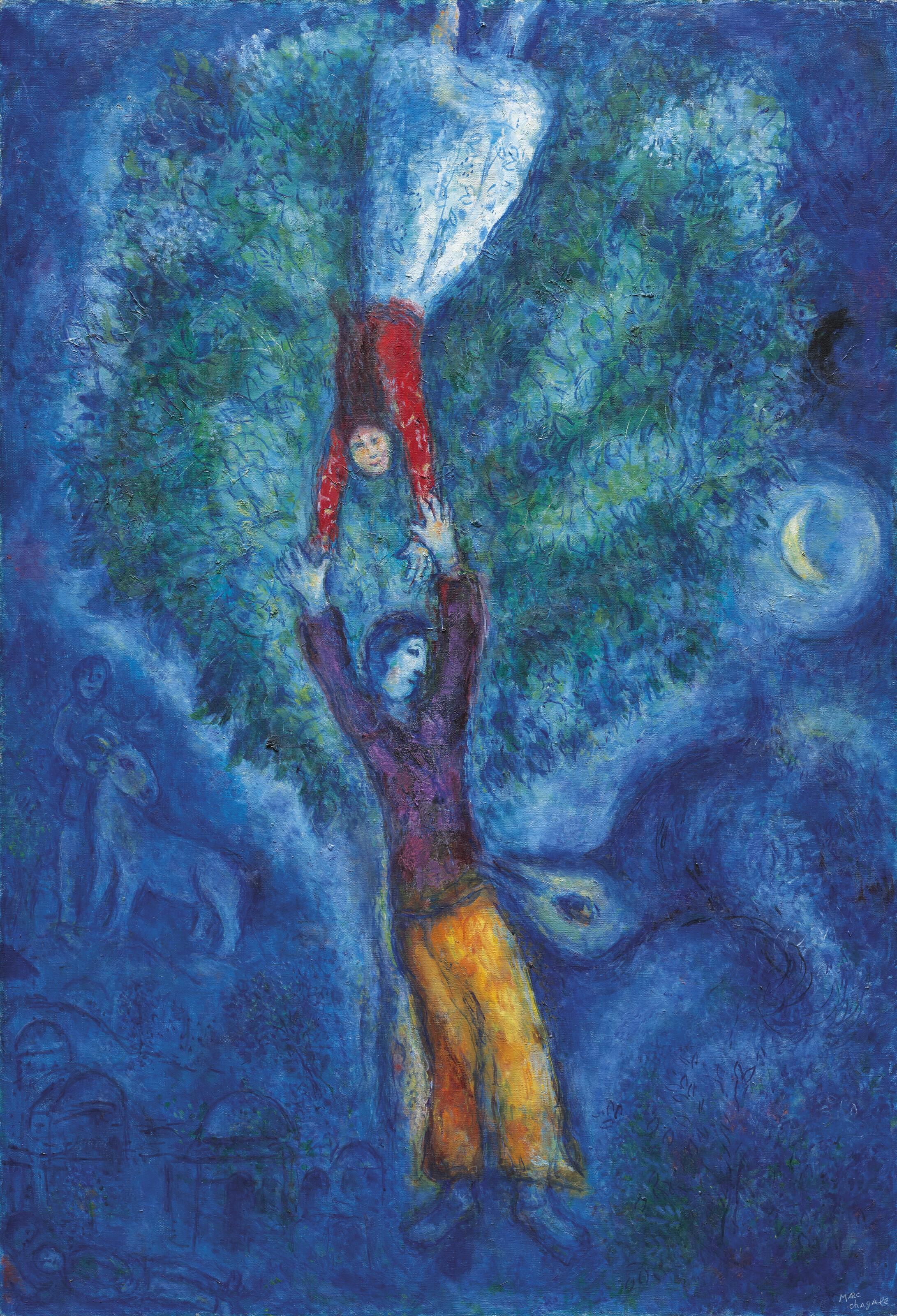 Marc Chagall - Les Fiancés ou Souvenir de Mille et une nuits