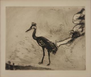 Marc Chagall - Les grenouilles qui demandent un roi, plate 30 from Fables by Jean de La Fontaine