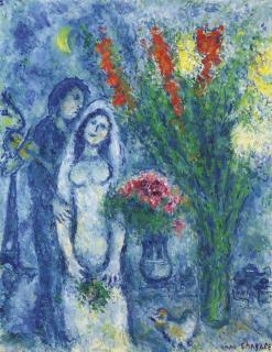 Marc Chagall - Les mariés aux deux bouquets