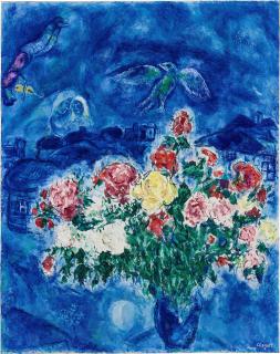 Marc Chagall - Les pivoines