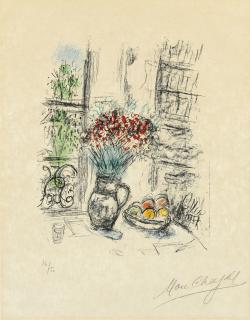 Marc Chagall - Les roses pompon