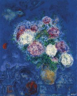 Marc Chagall - L\'idylle en bleu