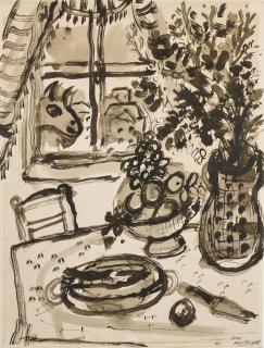 Marc Chagall - Nature morte devant la fenêtre