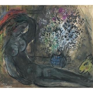 Marc Chagall - Nu Au Bouquet