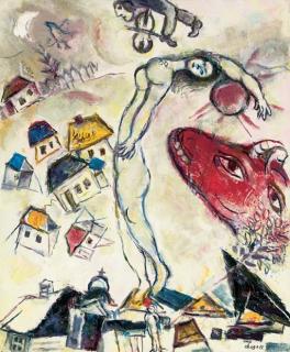 Marc Chagall - Nu Sur Les Toits