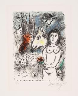Marc Chagall - Nude with a Little Bouquet