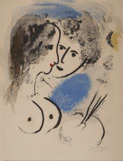Marc Chagall - Painter with Palette (Mourlot 54)