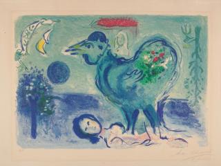 Marc Chagall - Paysage au coq.