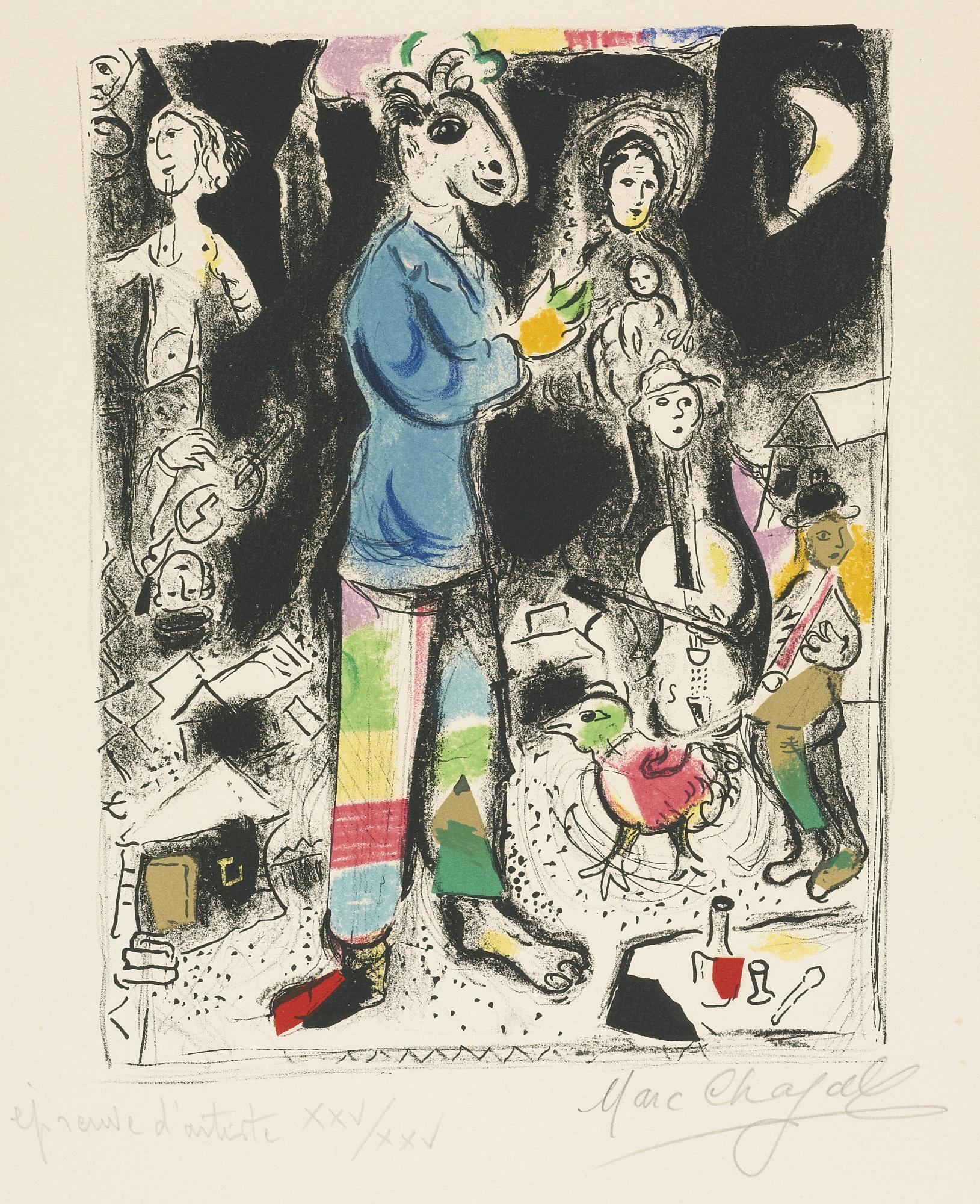 Marc Chagall - Peasant With Violin (M. 551)