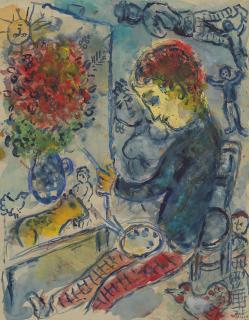 Marc Chagall - Peintre au visage jaune