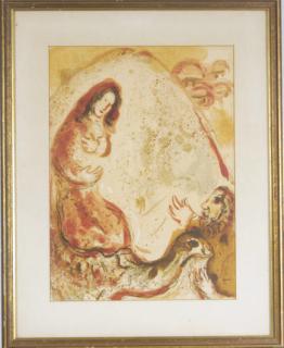 Marc Chagall - Rachel dérobe les idoles de son Père, from Verve No. 37-38 (Mourlot 242)