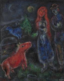 Marc Chagall - Scène paysanne