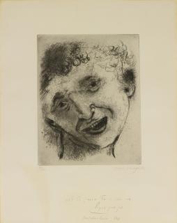 Marc Chagall - Selbstbildnis Mit Lachendem Gesicht (Kornfeld 42)