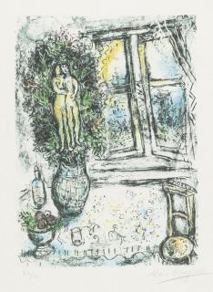 Marc Chagall - The Half Opened Window (M. 738)