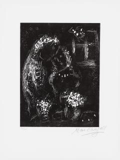 Marc Chagall - Ton visage dans les fleurs fraîches, from Six Gravures sur Linoléum