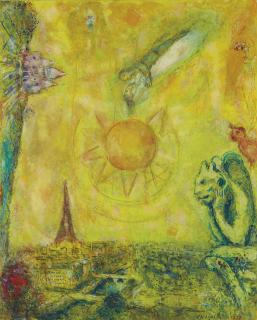 Marc Chagall - Vue de Paris