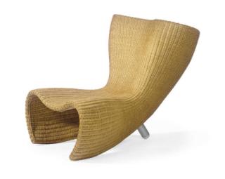 Marc Newson - A Hand-Woven Wicker And Steel Chair, 1990
