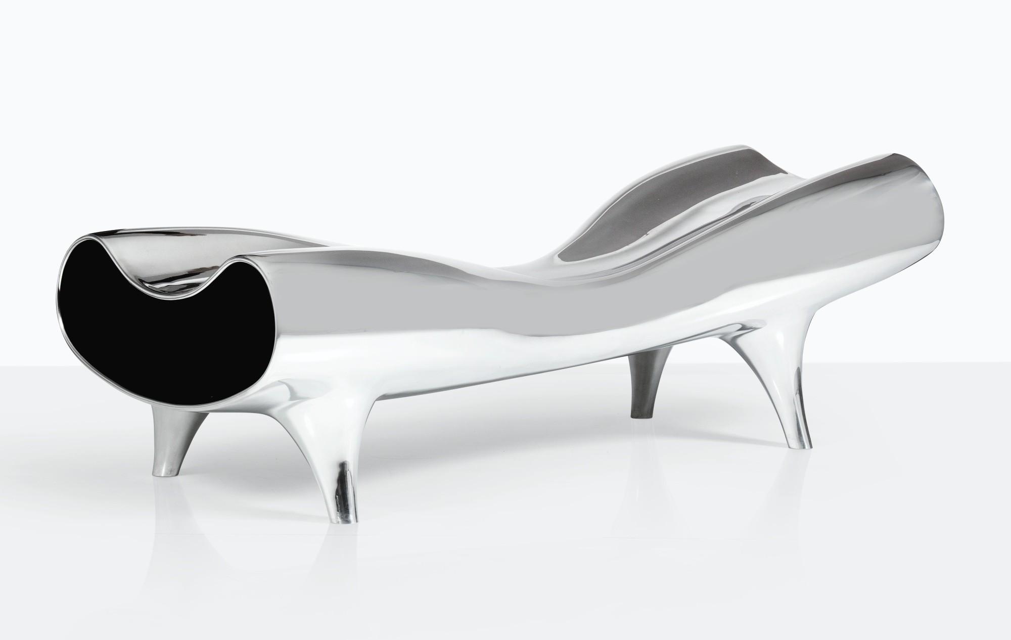 Marc Newson - Unique Black Orgone Stretch Lounge  [Unique Orgone Stretch Lounge Noire]