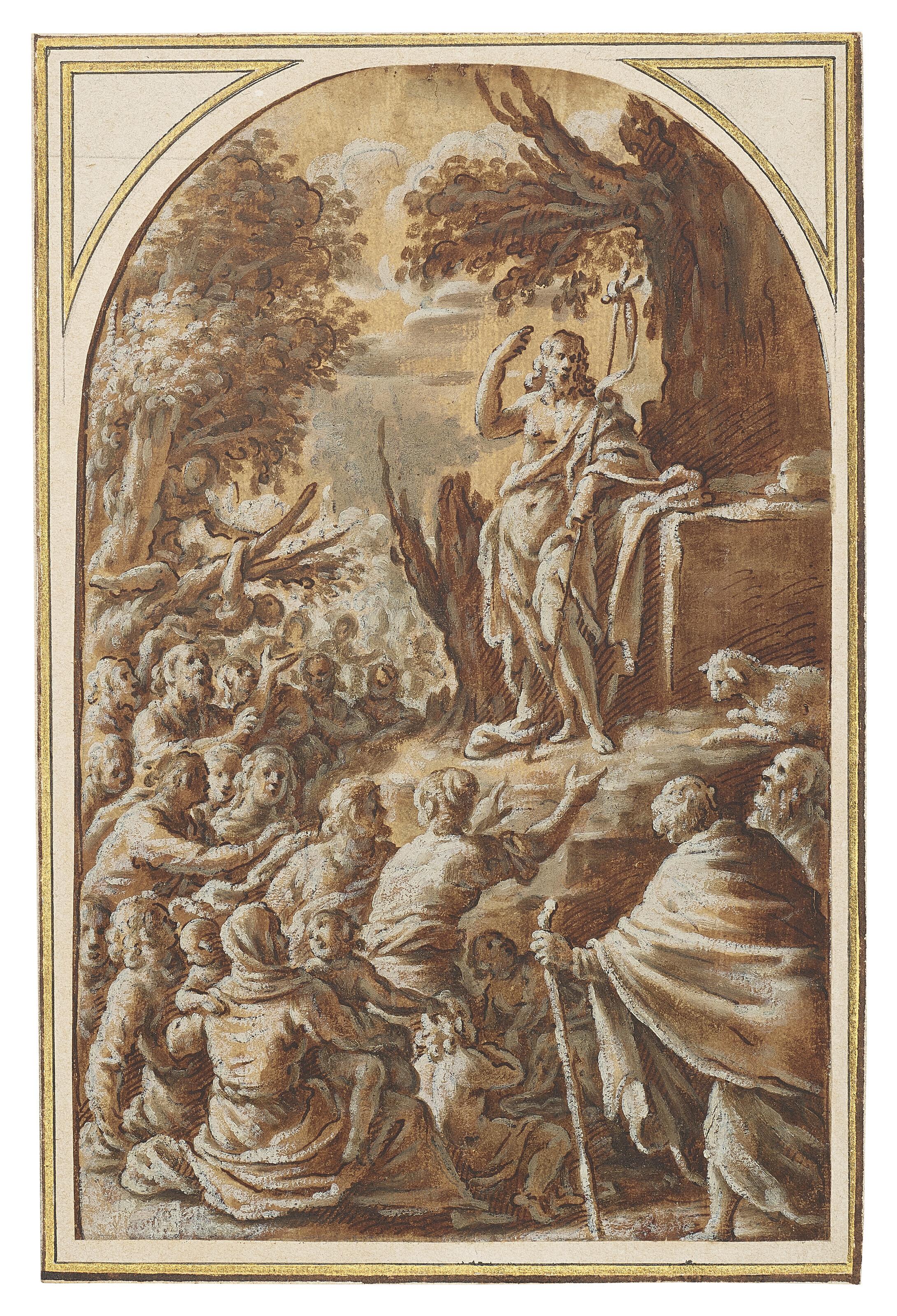 Marcantonio Bassetti - The Preaching of Saint John the Baptist