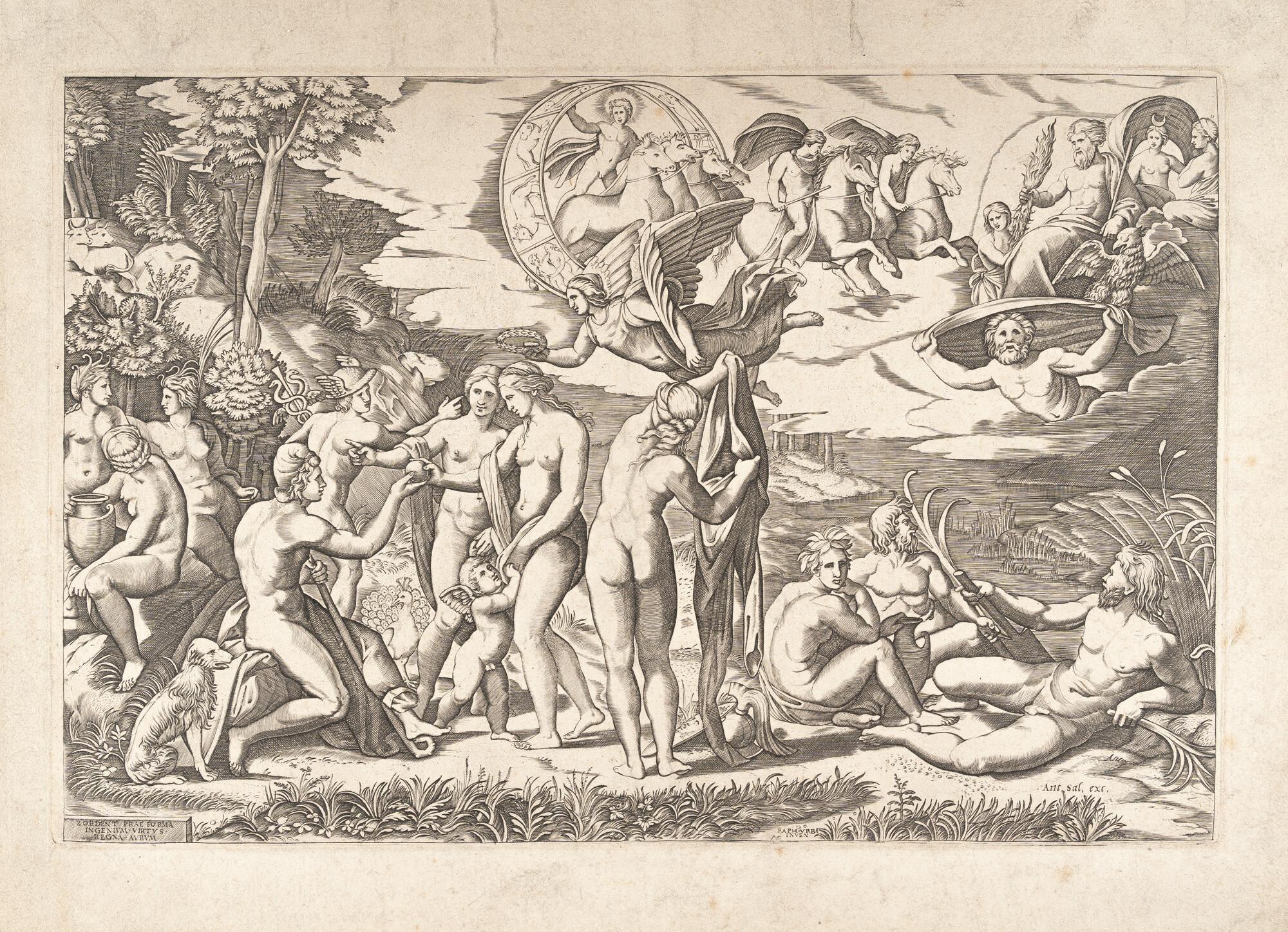 Marcantonio Raimondi - Das Urteil des Paris