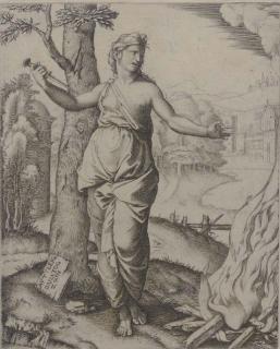 Marcantonio Raimondi - Dido (Bartsch 187)