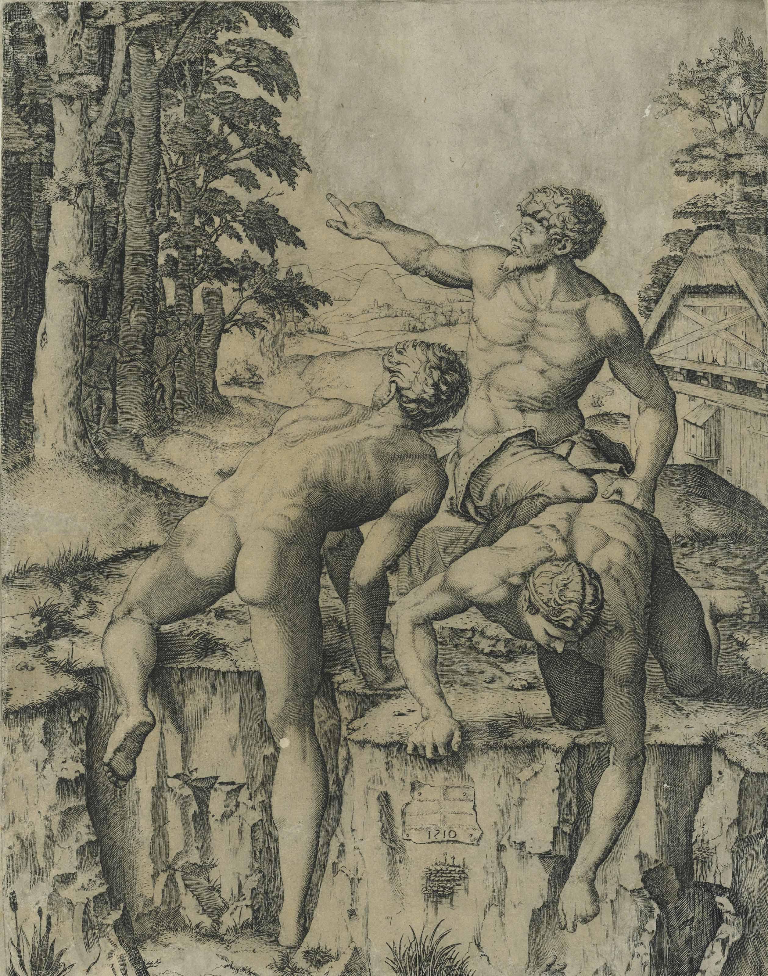 Marcantonio Raimondi - The Climbers