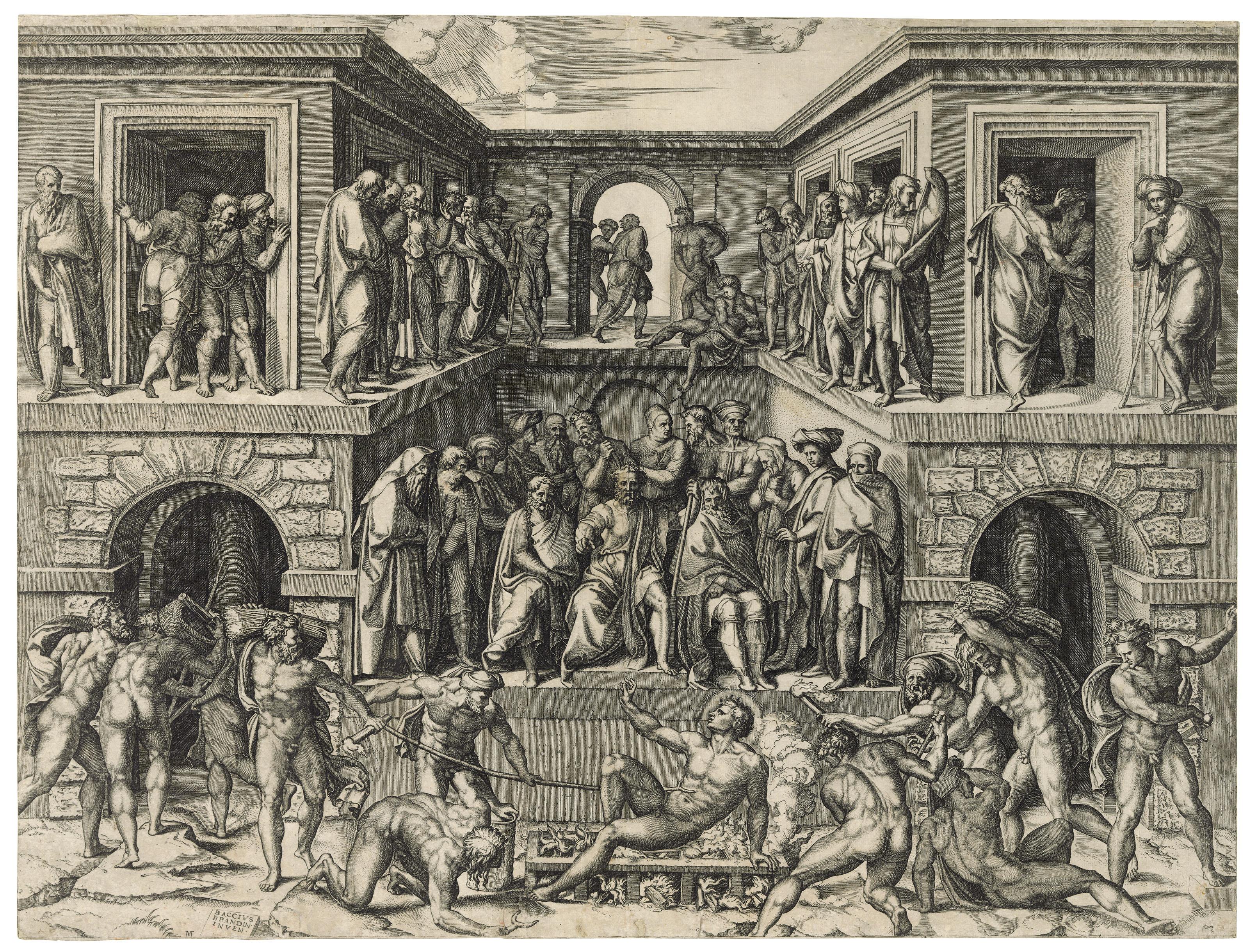Marcantonio Raimondi - The Martyrdom of Saint Lawrence