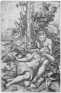 Marcantonio Raimondi - Venus und Adonis.