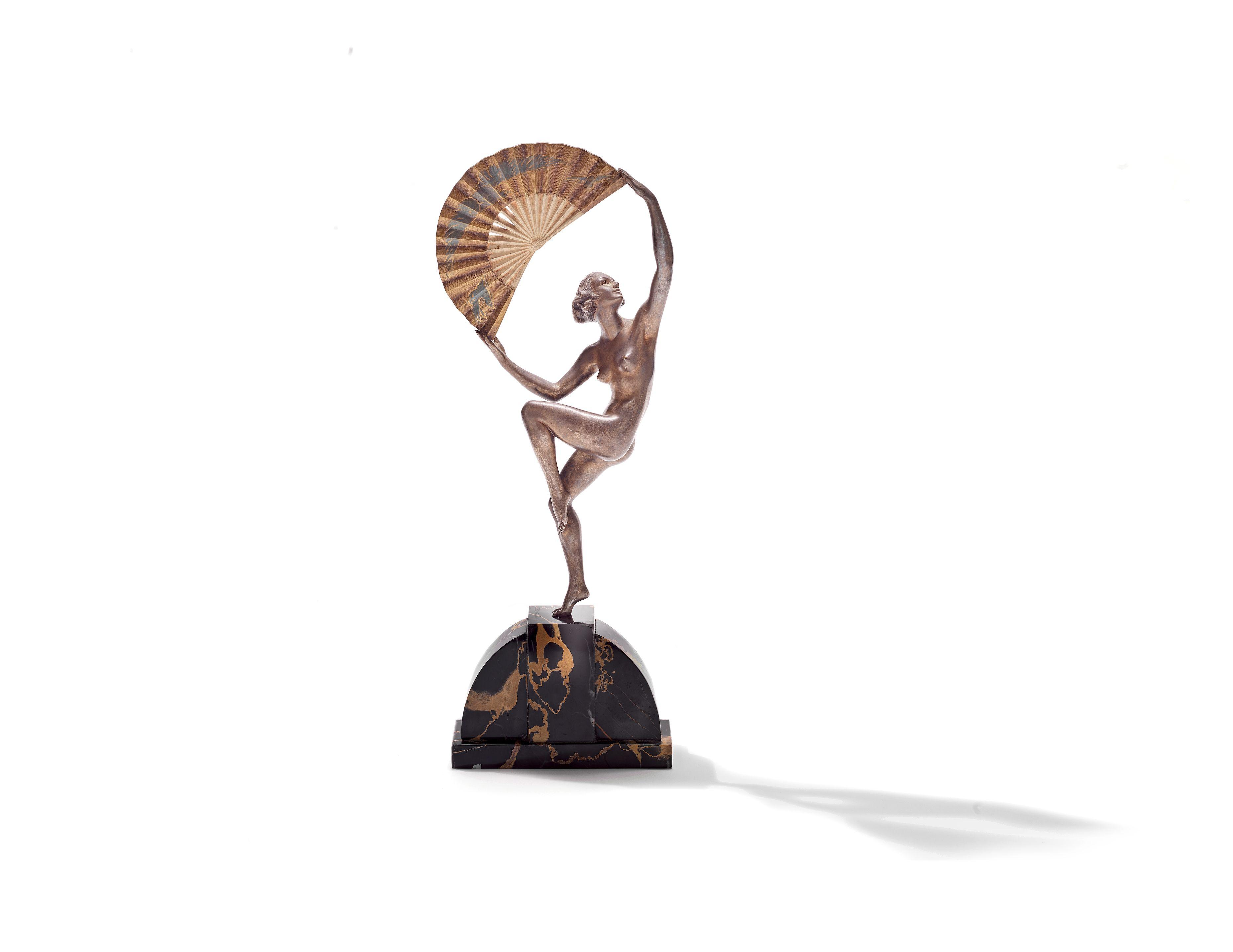 Marcel Bouraine - Dancer With Fan, Circa 1925