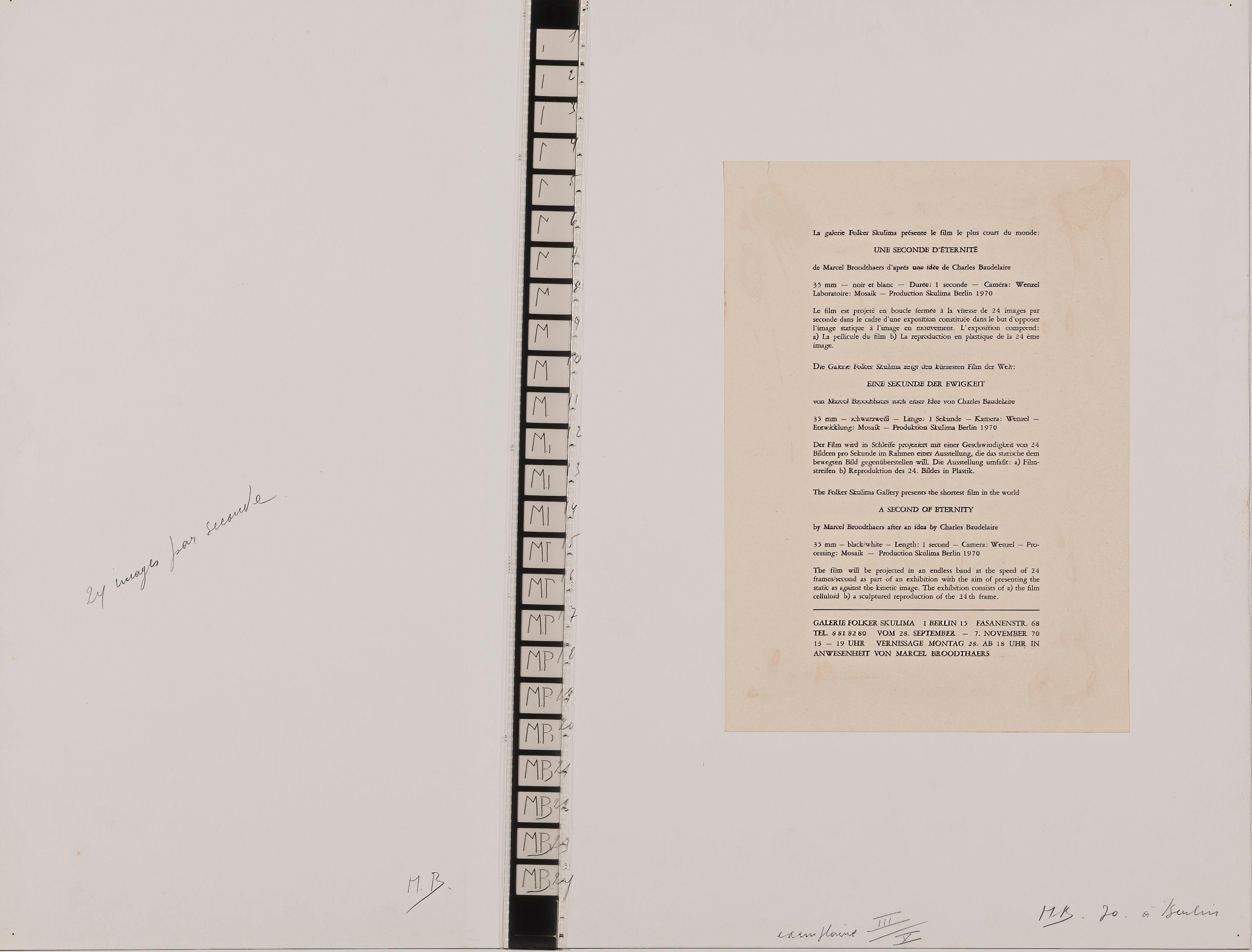Marcel Broodthaers - 24 Images par seconde