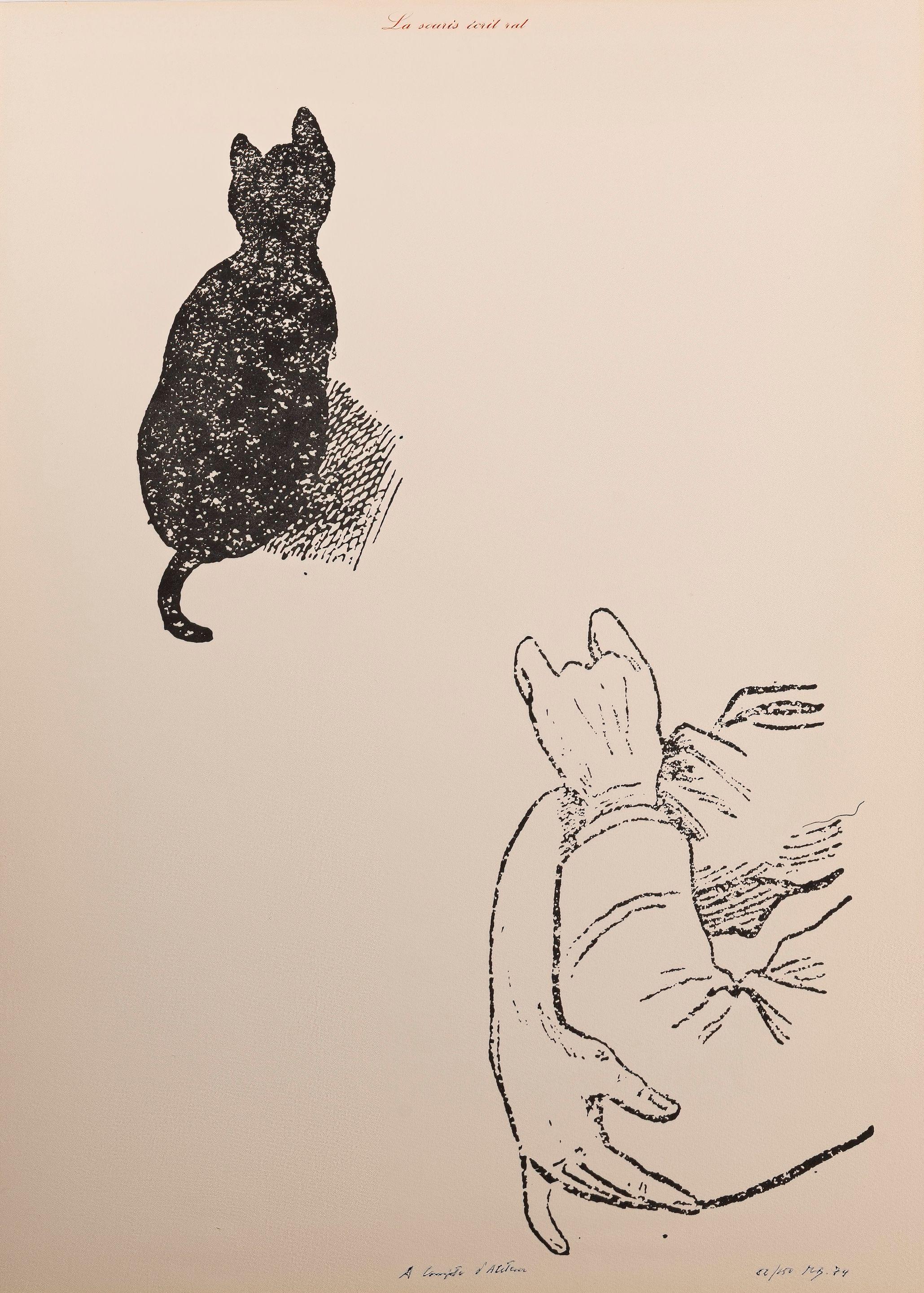 Marcel Broodthaers - La souris écrit rat, 1974