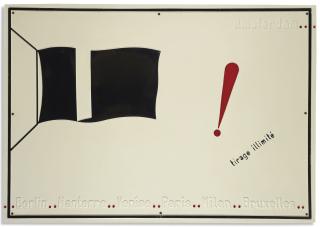 Marcel Broodthaers - Le Drapeau noir, tirage illimité