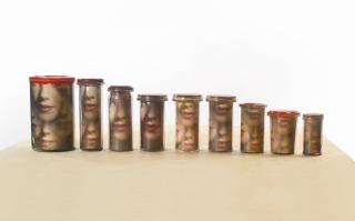 Marcel Broodthaers - Untitled (9 Pots Avec Visages)
