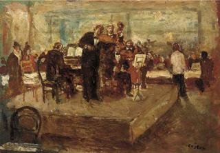 Marcel Cosson - Les musiciennes au restaurant