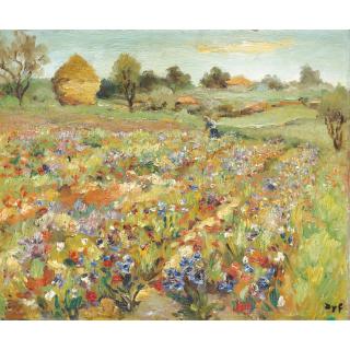 Marcel Dreyfus - Champ De Coquelicotsmarcel Dyf ; Poppy Field , Signed Lower Right ; Oil On Canvas