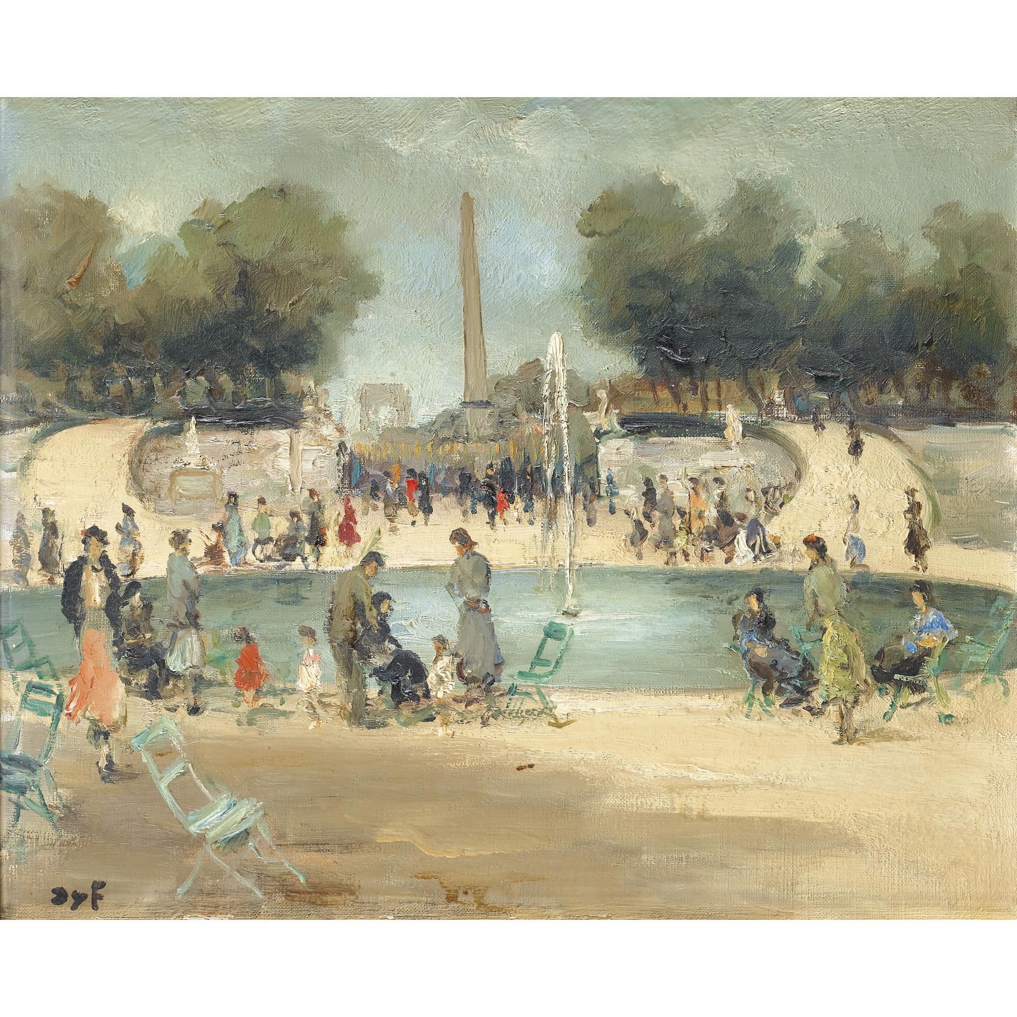 Marcel Dreyfus - Le Jardin Des Tuileries, Parismarcel Dyf ; The Tuileries Garden In Paris ; Signed Lower Left ; Oil On Canvas