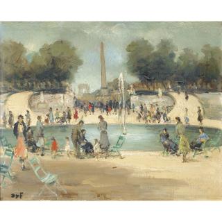 Marcel Dreyfus - Le Jardin Des Tuileries, Parismarcel Dyf ; The Tuileries Garden In Paris ; Signed Lower Left ; Oil On Canvas