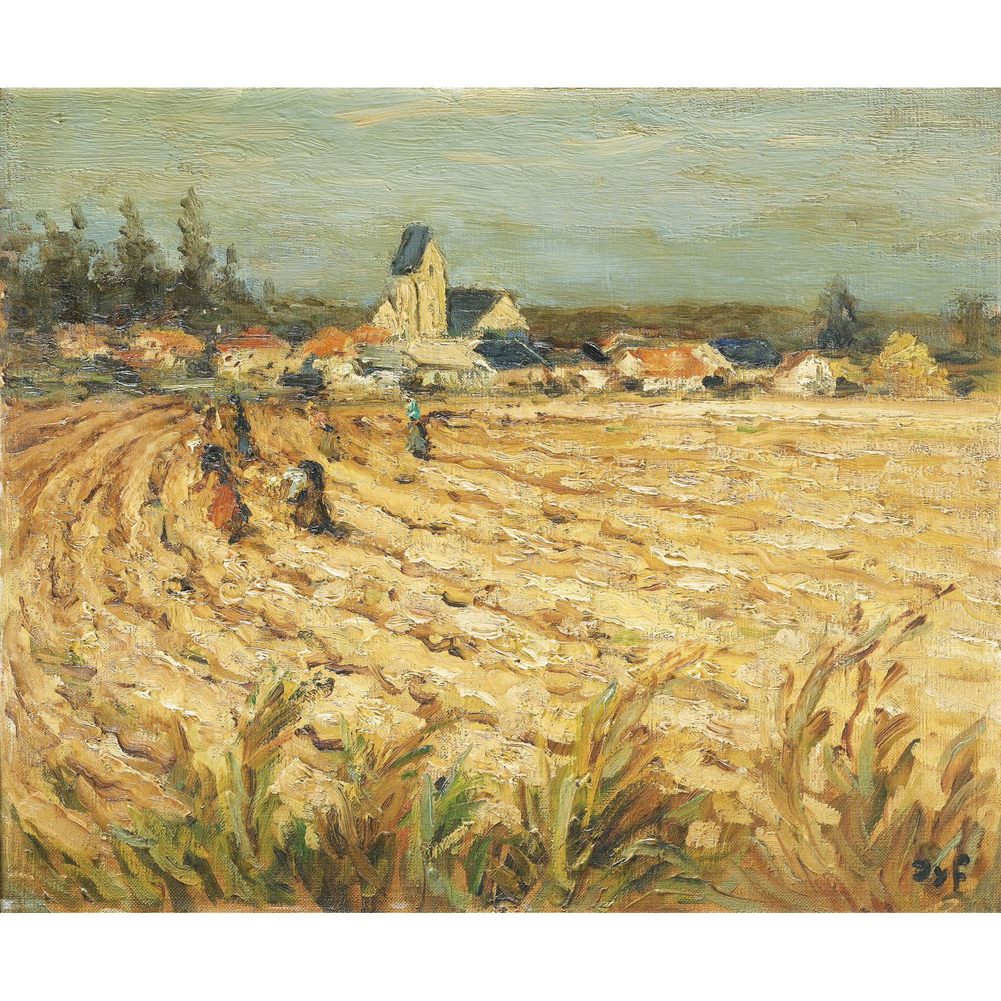 Marcel Dreyfus - Les Glaneuses, Femmes Dans Un Champ De Blémarcel Dyf ; Gleaners, Women In A Wheat Field ; Signed Lower Right ; Oil On Canvas